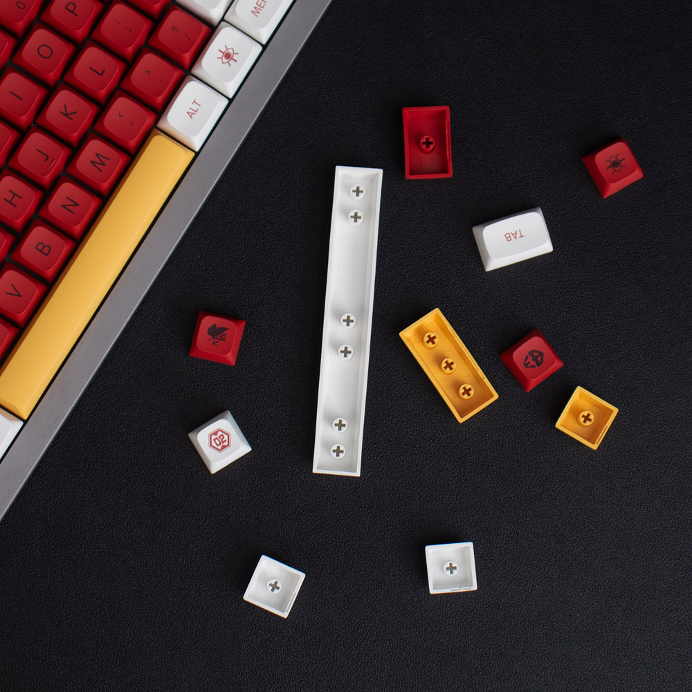EVANGELION-02 134 Keys EVA Second Machine PBT Keycap DYE-SUB XDA Height DIY Ball Cap Mechanical Keyboard Key Cap 61/64/68/75/84