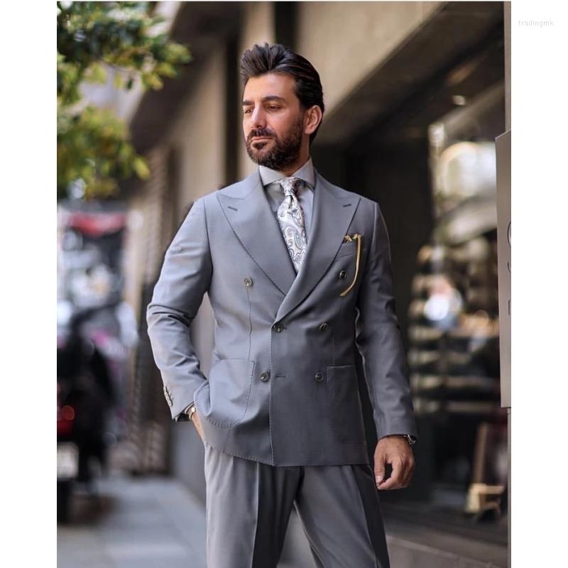 Men's Suits Custom Made Light Grey Business Groomsman Men Double Breasted Peaked Lapel Blazer Party Wedding Prom 2 Pieces Jacket Pants, Dark grey
Men's Suits Custom Made Light Grey Business Groomsman Men Double Breasted Peaked Lapel Blazer Party Wedding Prom 2 Pieces Jacket Pants, Dark grey