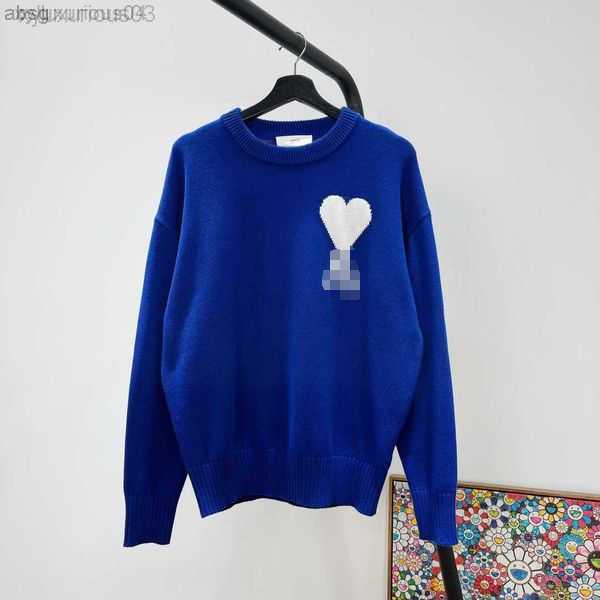 Men' Sweaters Designer Amis Women' Knitted Sweater Pure Color Loose Long Sleeve Neck Pullover Love Embroidered 11, White
Men' Sweaters Designer Amis Women' Knitted Sweater Pure Color Loose Long Sleeve Neck Pullover Love Embroidered 11, White