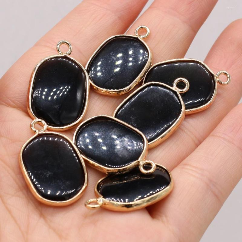 Pendant Necklaces Natural Black Agates Charms Oval Gilt Edge Necklace For Jewelry Making DIY Earrings Accessories 16x25mm
Pendant Necklaces Natural Black Agates Charms Oval Gilt Edge Necklace For Jewelry Making DIY Earrings Accessories 16x25mm