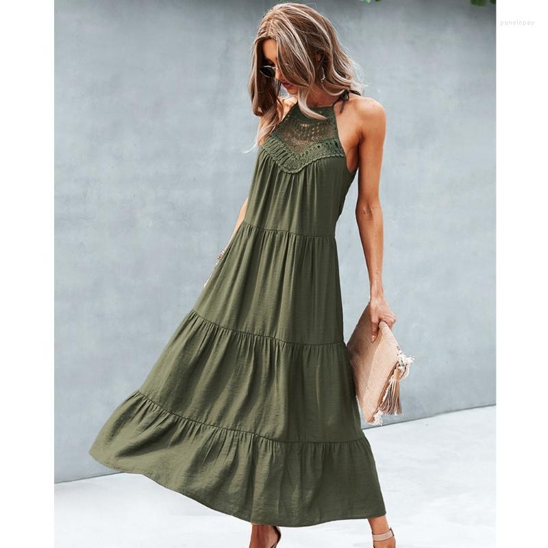 Casual Dresses Women Sleeveless Spaghetti Strap Dress Beach Flared Hem Long, Burgundy
Casual Dresses Women Sleeveless Spaghetti Strap Dress Beach Flared Hem Long, Burgundy