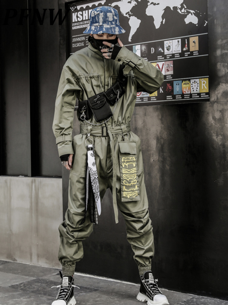 Men's Pants PFNW Safari Style Niche Design Overalls Suspenders Fashion Darkwear Jumpsuits Loose Jeans Casual Straight 12A4729 230314, Army green
Men's Pants PFNW Safari Style Niche Design Overalls Suspenders Fashion Darkwear Jumpsuits Loose Jeans Casual Straight 12A4729 230314, Army green