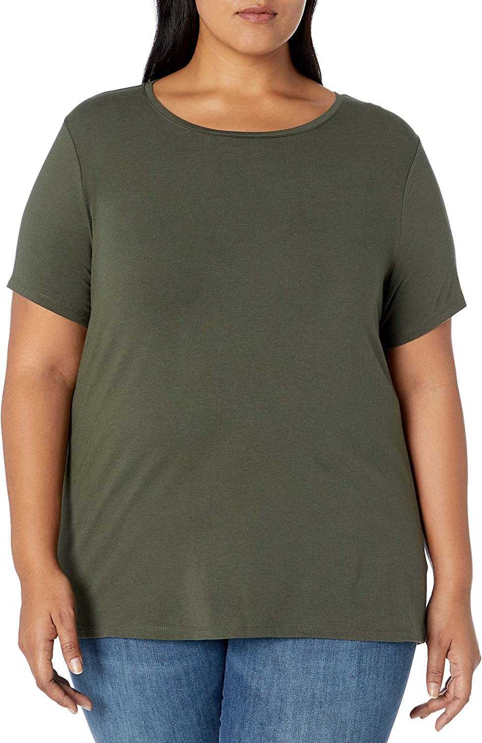 Women's t-shirts short-sleeve crew neck fashion tops women tees cotton ladies tops casual clothes plus size JJGG, Olive
Women's t-shirts short-sleeve crew neck fashion tops women tees cotton ladies tops casual clothes plus size JJGG, Olive