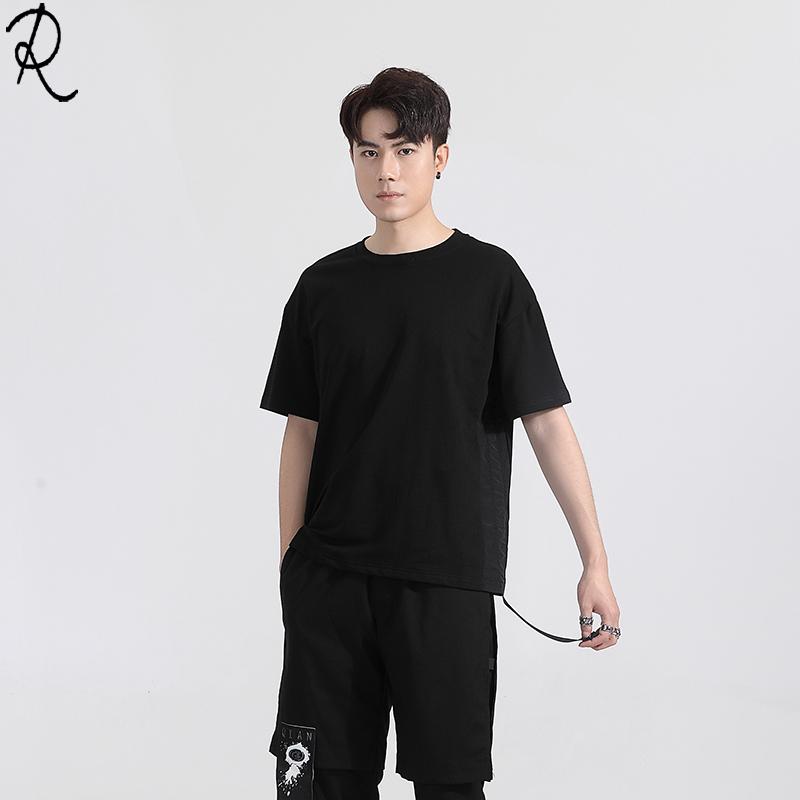 Men' T Shirts Fashion Personality Ribbon Stitching Pure Color Matching T-shirt T-shirtMen, Black
Men' T Shirts Fashion Personality Ribbon Stitching Pure Color Matching T-shirt T-shirtMen, Black