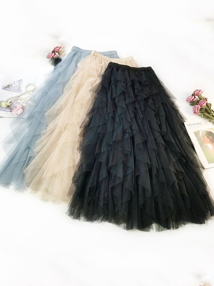 Skirts Fashion Tutu Tulle Skirt Women Long Maxi Skirt Spring Summer Korean Black Pink High Waist Pleated Skirt Female 230316, Khaki
Skirts Fashion Tutu Tulle Skirt Women Long Maxi Skirt Spring Summer Korean Black Pink High Waist Pleated Skirt Female 230316, Khaki
