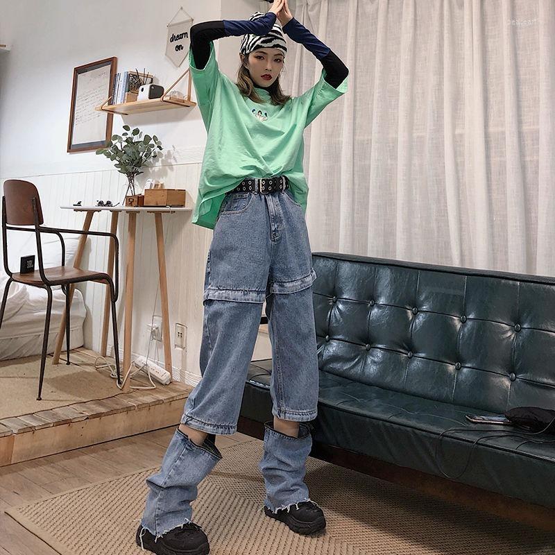 Women' Jeans 2023 Summer Korean Wild Women' Loose Straight High Waist Stitching Detachable Women Elastic Denim Pants, Blue
Women' Jeans 2023 Summer Korean Wild Women' Loose Straight High Waist Stitching Detachable Women Elastic Denim Pants, Blue