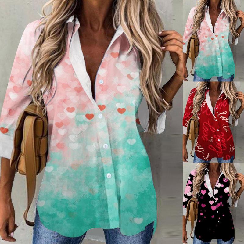 Women's Blouses Womens Knit Shirts Women Spring And Summer Casual Long Sleeved Printed Valentines Day Fun Lapel Button Shirt Sports Tee, Black
Women's Blouses Womens Knit Shirts Women Spring And Summer Casual Long Sleeved Printed Valentines Day Fun Lapel Button Shirt Sports Tee, Black