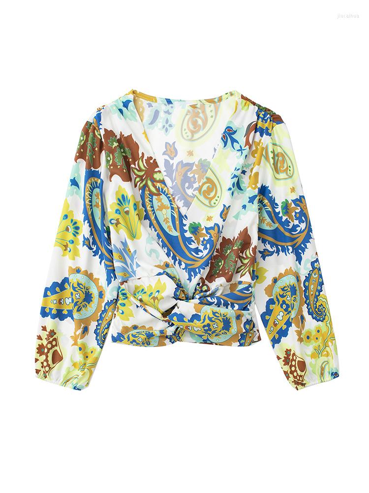 Women's Blouses Boho Clothing For Women Tops Cropped 2023 V Neck Long Sleeve Twist Knot Crop Top Bohemian Vintage Paisley Print Blouse
Women's Blouses Boho Clothing For Women Tops Cropped 2023 V Neck Long Sleeve Twist Knot Crop Top Bohemian Vintage Paisley Print Blouse