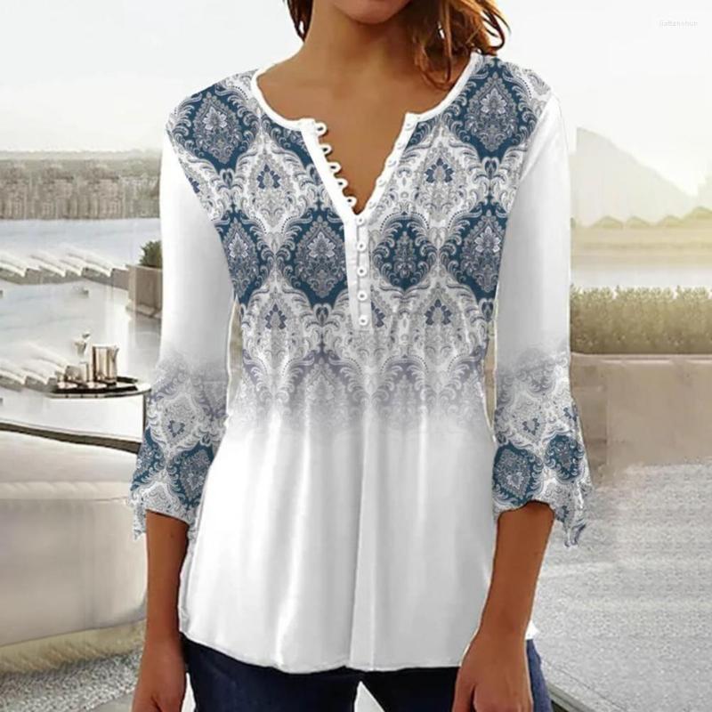 Women's Blouses Spring Summer Blouse Flower Print V Neck Women Top 3D Loose Pullover Plus Size Shirt Clothing, Blue
Women's Blouses Spring Summer Blouse Flower Print V Neck Women Top 3D Loose Pullover Plus Size Shirt Clothing, Blue