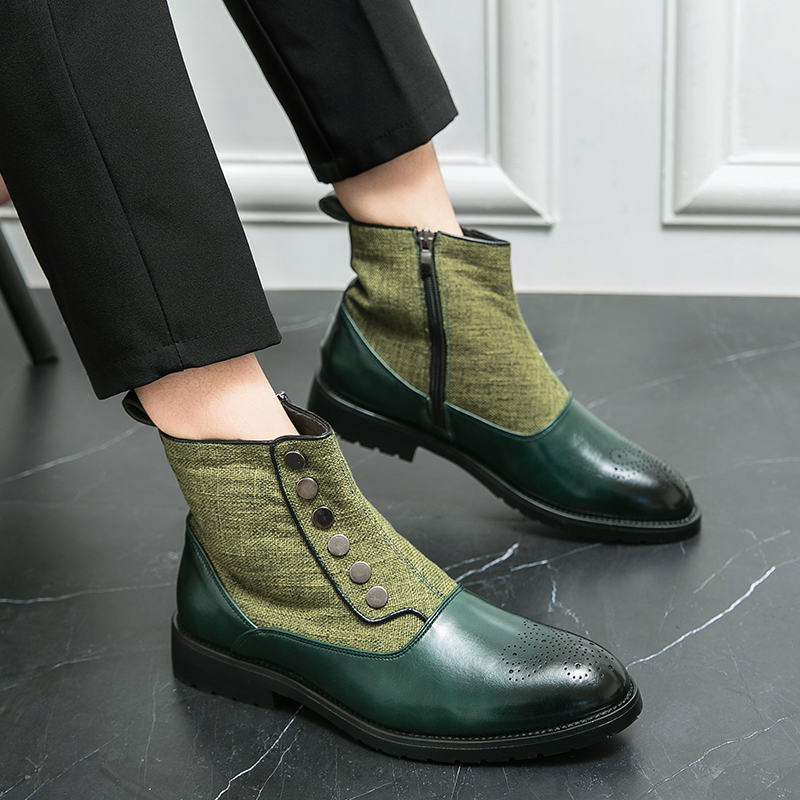 New Arrivals Green Block Mens Short Boots Zipper Round Toe Business Ankle Boots Spring Autumn Free Shipping Size -44
New Arrivals Green Block Mens Short Boots Zipper Round Toe Business Ankle Boots Spring Autumn Free Shipping Size -44