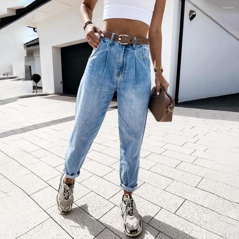 Women' Jeans Spring Summer Casual Washed High Waist Woman Loose Pocket Bleached Streetwear Jean Femme Pants Pantalones De Mujer, Blue
Women' Jeans Spring Summer Casual Washed High Waist Woman Loose Pocket Bleached Streetwear Jean Femme Pants Pantalones De Mujer, Blue