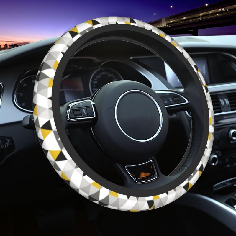 Steering Wheel Covers Lovely Triangles Black White Cover Abstract Pattern Protector Universal Fit 38cm Car Accessories
Steering Wheel Covers Lovely Triangles Black White Cover Abstract Pattern Protector Universal Fit 38cm Car Accessories