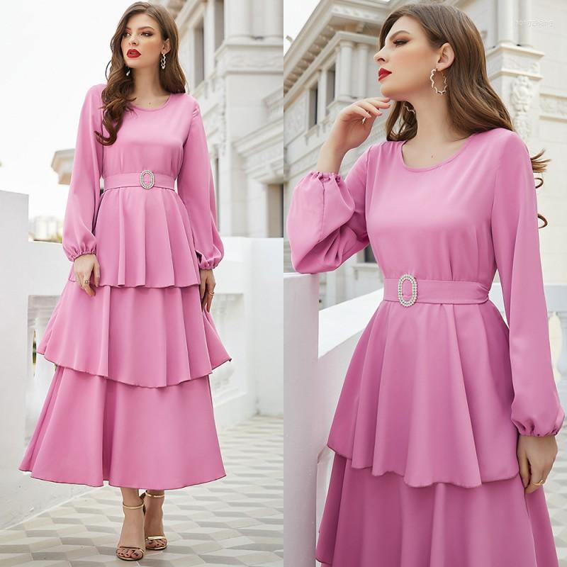 Ethnic Clothing Solid Color Long Sleeve Abaya Fashion Cake Dresses Dubai Women Party Wedding Maxi Dress Muslim Robe Kaftan Evening Gown
Ethnic Clothing Solid Color Long Sleeve Abaya Fashion Cake Dresses Dubai Women Party Wedding Maxi Dress Muslim Robe Kaftan Evening Gown