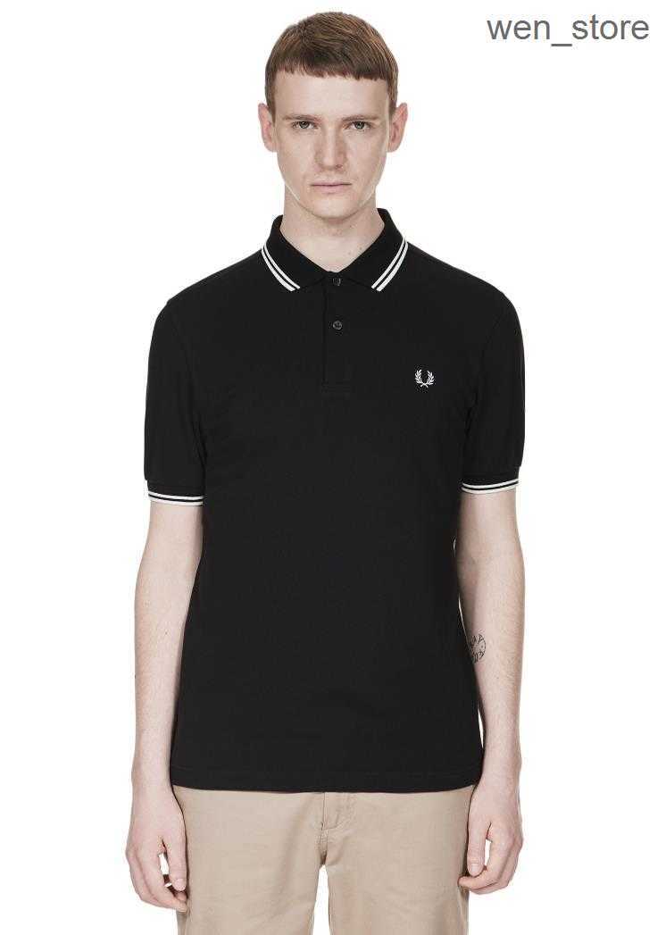 2023 Men Classic Perry Polo Shirts Cotton Leaf Embroidery High Quality Summer Casual Polos Striped Collar London Fred Tees Tops Black CN0W, Navy blue
2023 Men Classic Perry Polo Shirts Cotton Leaf Embroidery High Quality Summer Casual Polos Striped Collar London Fred Tees Tops Black CN0W, Navy blue