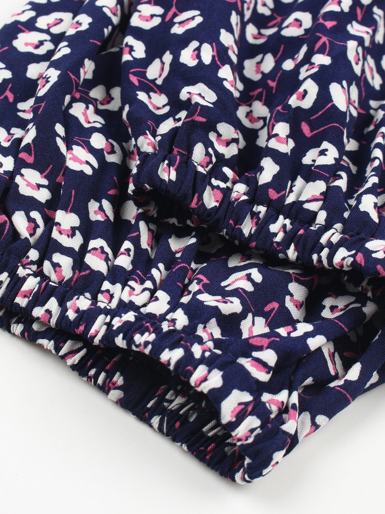 Casual Dresses Elegant Autumn Winter Ladies Floral Print Long Chic Dress Women Casual Holiday Style Lace Up Full Sleeve Button Dress 230316