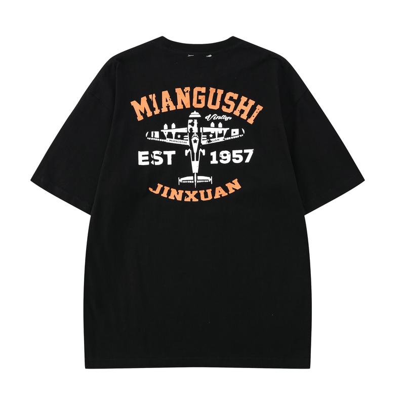 23ss Summer USA Plane Print Tee t shirt Men Women Hip Hop Vintage Street Casual Short Sleeve Pure Cotton Tshirt CT05, Black
23ss Summer USA Plane Print Tee t shirt Men Women Hip Hop Vintage Street Casual Short Sleeve Pure Cotton Tshirt CT05, Black
