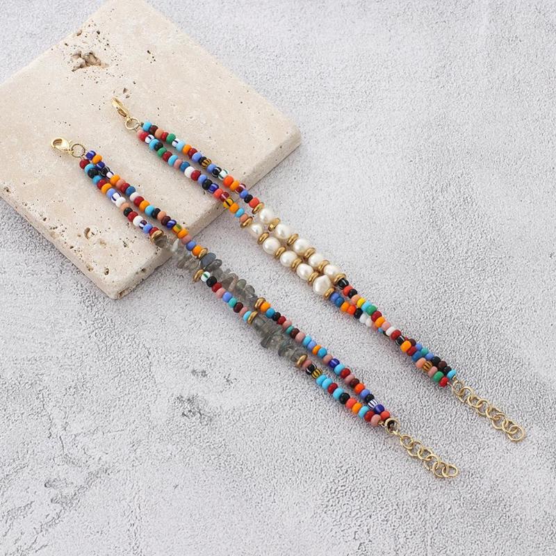 Strand One Fashion Jewelry Bracelet With Semi-Precious Synthetic Stone And Czech Glass Beads - 180mm (BE176)
Strand One Fashion Jewelry Bracelet With Semi-Precious Synthetic Stone And Czech Glass Beads - 180mm (BE176)