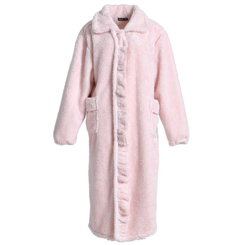 

Women's Sleepwear Oversize Coral Fleece Nightdress Nightgown Women Nightwear Winter Thicken Flannel Robes Gown Soft Homewear, Pink