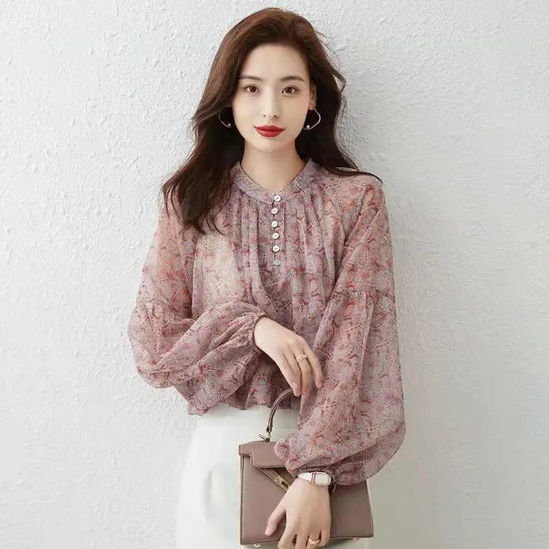 Women's Blouses Blouse Women Lantern Sleeve Chiffon Shirt Office Ladies Floral Print Spring Autumn Retro Loose Long Tops, Pic
Women's Blouses Blouse Women Lantern Sleeve Chiffon Shirt Office Ladies Floral Print Spring Autumn Retro Loose Long Tops, Pic