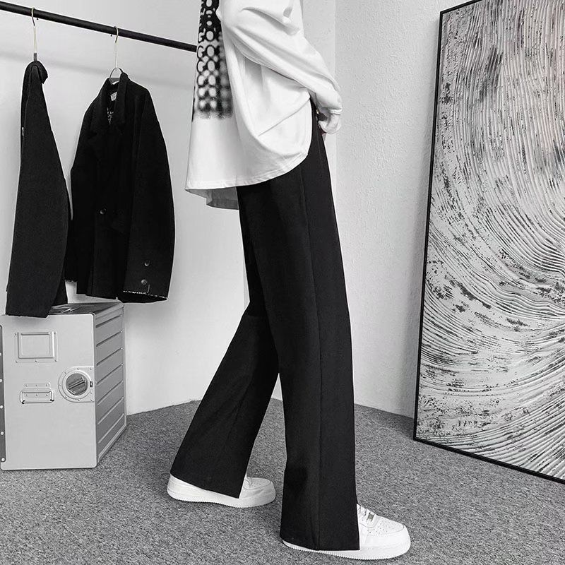Men's Pants Streetwear Fashion Men Trousers Split Black Harajuku Oversized Casual Pants Korean Office wear Suit Pants Male Blazer Pants 230316