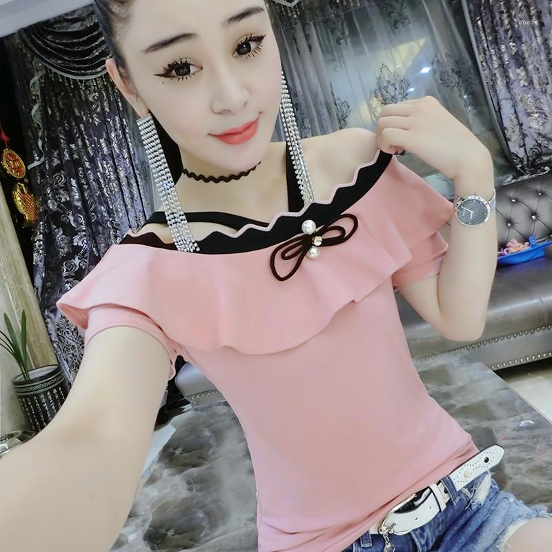 Women' T Shirts European Station 2023 Spring And Summer Fashion Sexy Off-The-Shoulder Elegant Short-Sleeved T-Shirt Slim-Fit Cotton, Black
Women' T Shirts European Station 2023 Spring And Summer Fashion Sexy Off-The-Shoulder Elegant Short-Sleeved T-Shirt Slim-Fit Cotton, Black