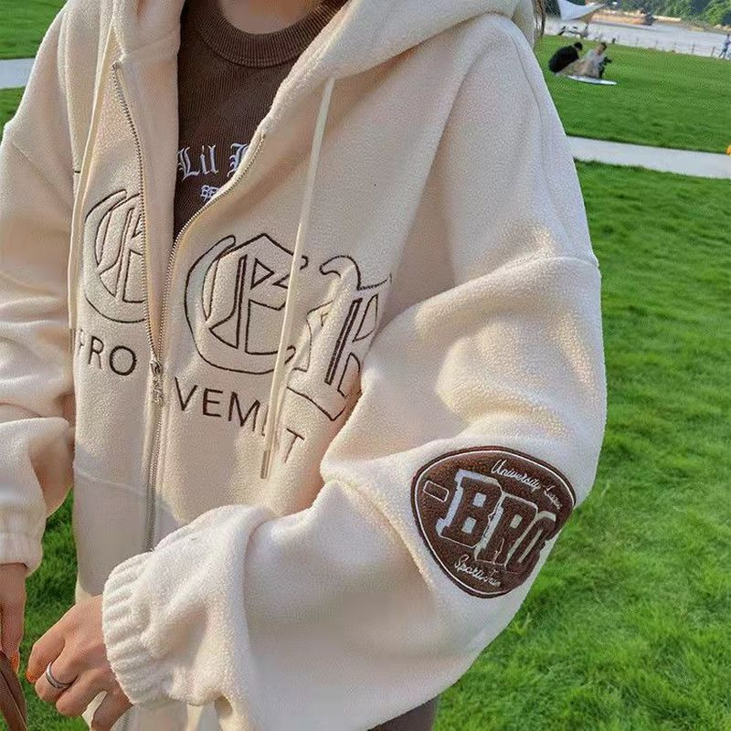 Womens Hoodies Sweatshirts Polar Fleece Casual Embroidery Winter Clothes Vintage Pink Tops Retro Hoodie Top 230316, Cream
Womens Hoodies Sweatshirts Polar Fleece Casual Embroidery Winter Clothes Vintage Pink Tops Retro Hoodie Top 230316, Cream