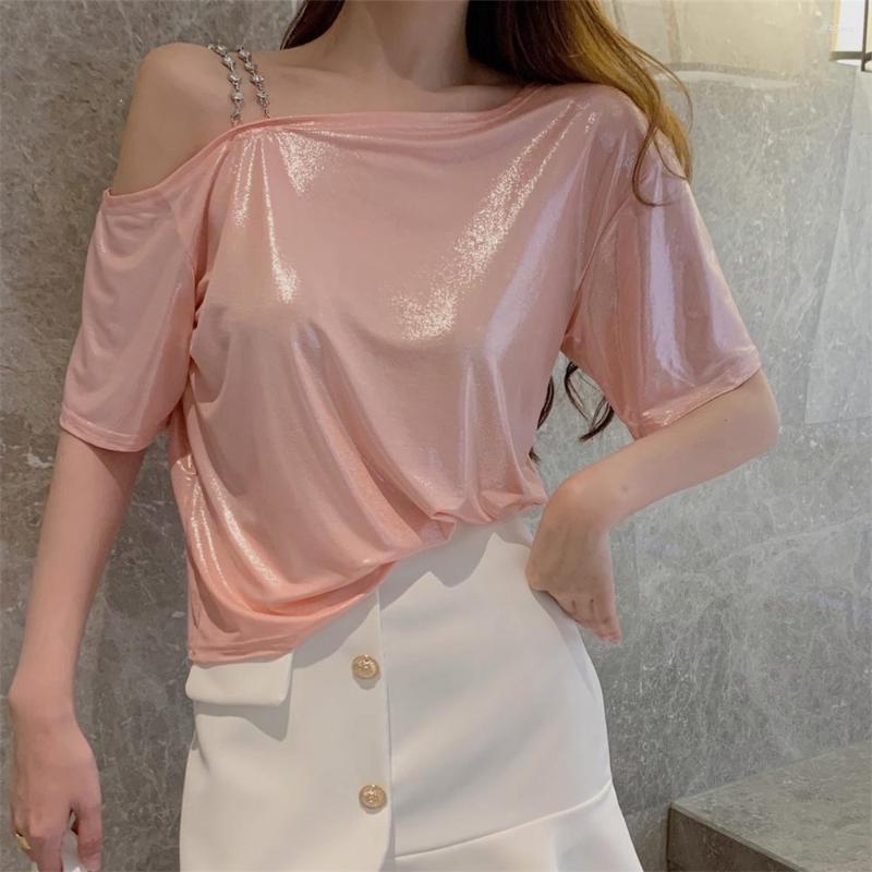 Women's Blouses Alien Kitty Sexy Women Skew Collar Summer Chain Slim Casual Short Sleeve 2023 OL All Match High Street Female Blusas, Pink
Women's Blouses Alien Kitty Sexy Women Skew Collar Summer Chain Slim Casual Short Sleeve 2023 OL All Match High Street Female Blusas, Pink