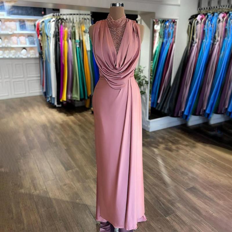 Party Dresses Sheath/Column Evening Long Luxury 2023 Beading High Collar Gowns For Women Pink Satin Draped Formal Dress, Yellow
Party Dresses Sheath/Column Evening Long Luxury 2023 Beading High Collar Gowns For Women Pink Satin Draped Formal Dress, Yellow