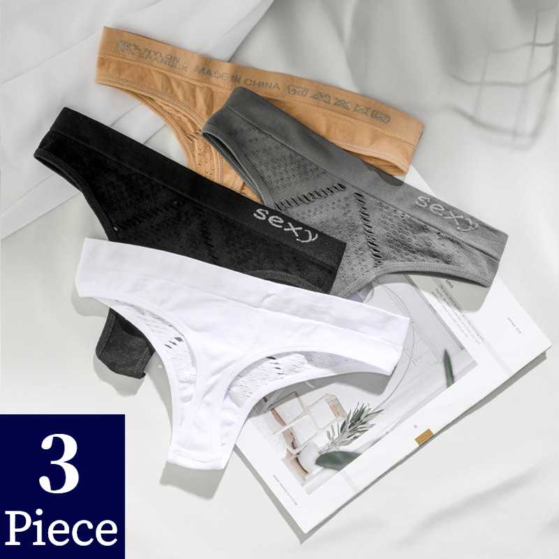 Women's Panties TrowBridge 3PCS Sexy Thongs Hollow Out Underwear Fashion Comfort G-Strings Cozy Lingerie Girls Underpants T-Back, Set 11
Women's Panties TrowBridge 3PCS Sexy Thongs Hollow Out Underwear Fashion Comfort G-Strings Cozy Lingerie Girls Underpants T-Back, Set 11