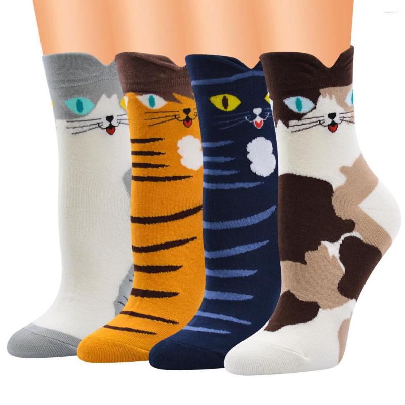 Women Socks Autumn And Winter Long Three-dimensional Kitty Cotton Cartoon Lady Stockings, 4 pairs
Women Socks Autumn And Winter Long Three-dimensional Kitty Cotton Cartoon Lady Stockings, 4 pairs