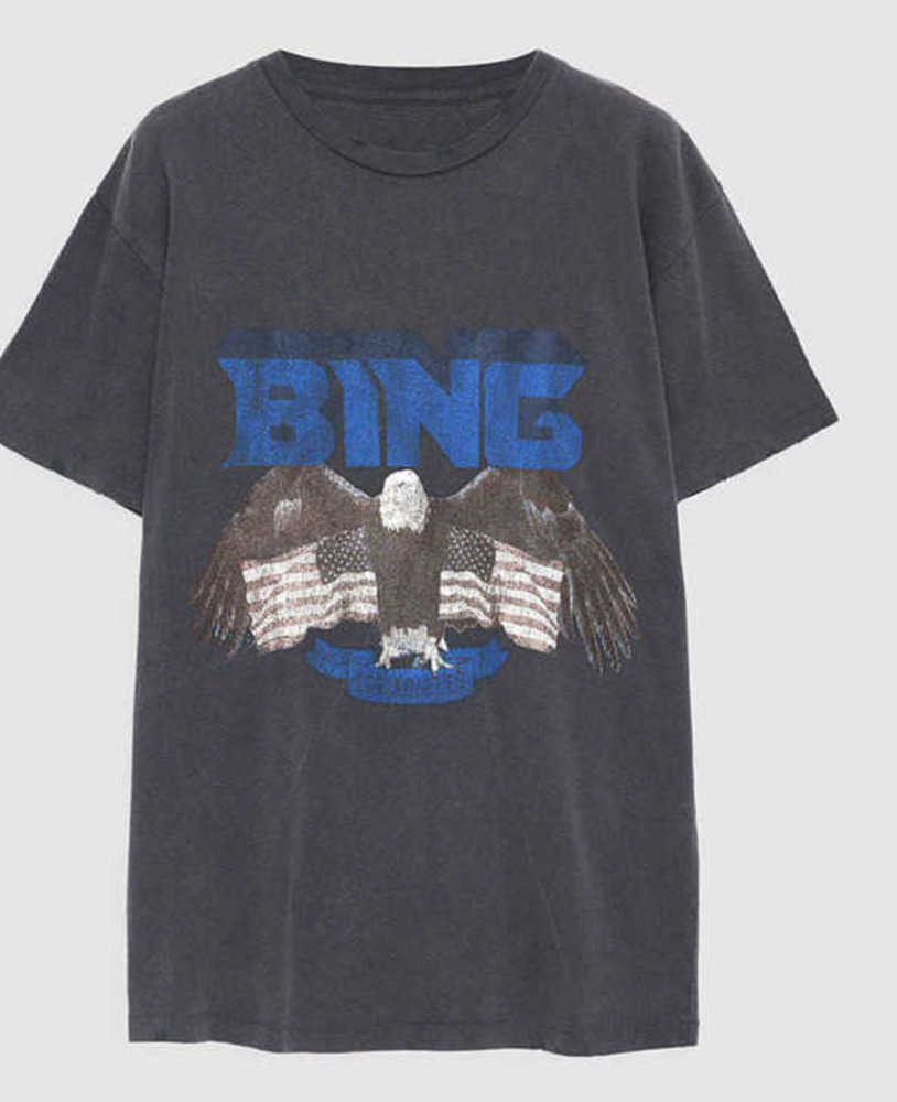 2023 Anines Bing Niche Eagle Letter Print t Shirt Vintage Stir-fried Snowflake Women Designer Short-sleeved T-shirt Cotton Summer Tee Tops, Dark gray
2023 Anines Bing Niche Eagle Letter Print t Shirt Vintage Stir-fried Snowflake Women Designer Short-sleeved T-shirt Cotton Summer Tee Tops, Dark gray