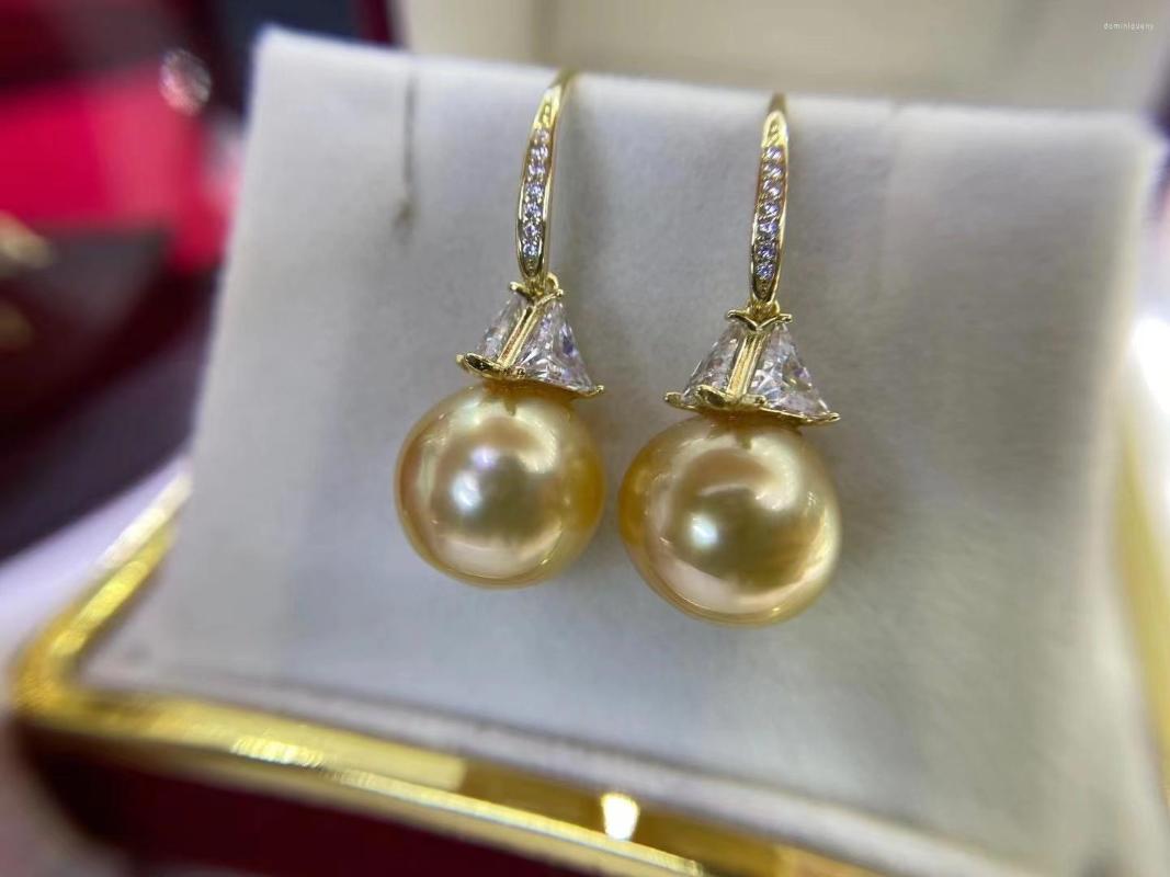 Dangle Earrings Arrival Big Nearly Round 12mm Seawater Gold Pearl Drop 925 Sterling Silver Fine Jewelry Wedding Gifts For Women
Dangle Earrings Arrival Big Nearly Round 12mm Seawater Gold Pearl Drop 925 Sterling Silver Fine Jewelry Wedding Gifts For Women