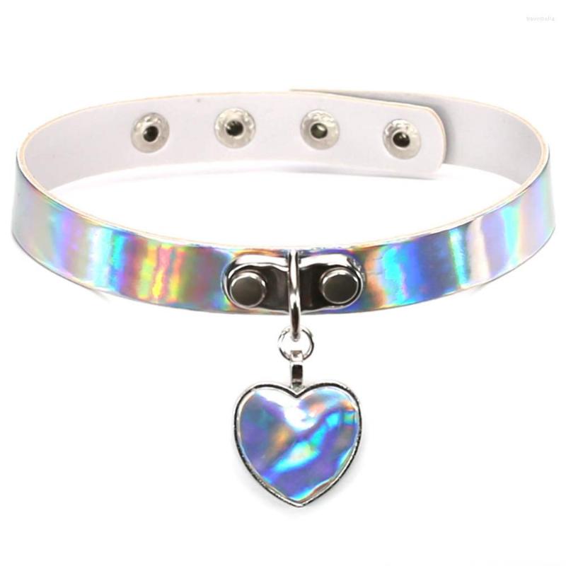 Choker Trendy Colorful Sexy Night Alloy Rivets Laser PU Leather Collar Colier Heart Pendant Necklace Women Femme Gift Jewelry
Choker Trendy Colorful Sexy Night Alloy Rivets Laser PU Leather Collar Colier Heart Pendant Necklace Women Femme Gift Jewelry