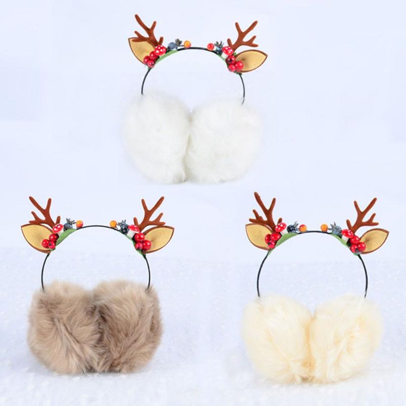 Berets Fur Elk Earmuff Christmas Antlers Berry Solid Headband Women Girl Earmuffs Winter Warm Comfortable Deer, Navy blue
Berets Fur Elk Earmuff Christmas Antlers Berry Solid Headband Women Girl Earmuffs Winter Warm Comfortable Deer, Navy blue