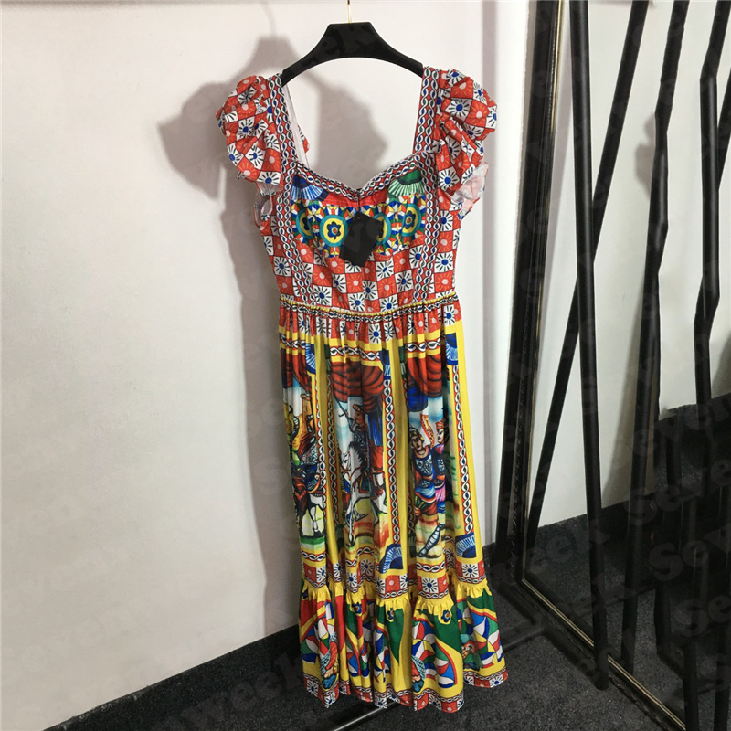 Vintage Printed Sling Dresses For Women Ruffle Sleeve Sexy Backless Skirts Lady Summer Party Dress Clothing
Vintage Printed Sling Dresses For Women Ruffle Sleeve Sexy Backless Skirts Lady Summer Party Dress Clothing