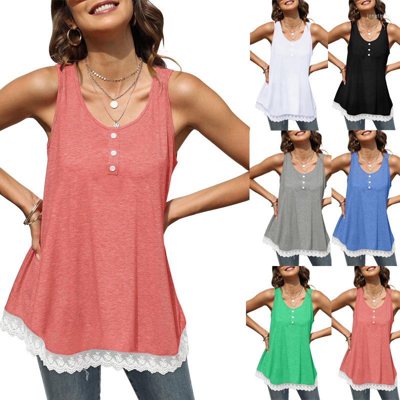 Women' Tanks Fashion Big Swing Lace Stitching Vest Women' Summer Sexy Sleeveless Casual T-Shirt Solid Color Loose Pullover Top, Black
Women' Tanks Fashion Big Swing Lace Stitching Vest Women' Summer Sexy Sleeveless Casual T-Shirt Solid Color Loose Pullover Top, Black