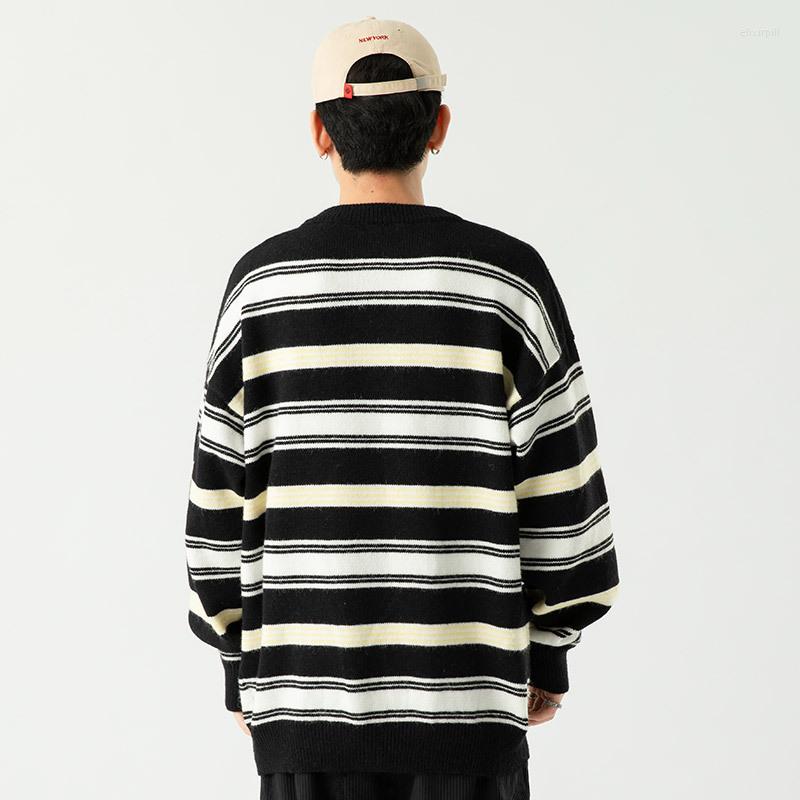 Men's Sweaters Vintage Striped Men Winter Long Sleeve Oversize Knitted Sweater Hip Hop Pullovers Tops Couple Christmas Clothes, Black
Men's Sweaters Vintage Striped Men Winter Long Sleeve Oversize Knitted Sweater Hip Hop Pullovers Tops Couple Christmas Clothes, Black