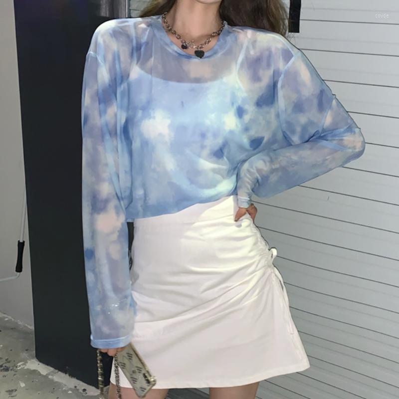 Women's T Shirts Summer Women Long Sleeve Thin See-through Perspective Design Sense Korean Chic Cover Up Tops 2023 Sweet And Spicy Style, Blue
Women's T Shirts Summer Women Long Sleeve Thin See-through Perspective Design Sense Korean Chic Cover Up Tops 2023 Sweet And Spicy Style, Blue