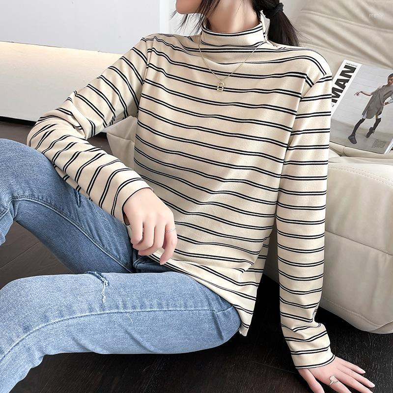 Women's T Shirts Fall Winter Shirt Women Fashion Striped Turtleneck Bottoming Tee Female Spring Loose Thick Warm Y2K Tops High Quality, White
Women's T Shirts Fall Winter Shirt Women Fashion Striped Turtleneck Bottoming Tee Female Spring Loose Thick Warm Y2K Tops High Quality, White