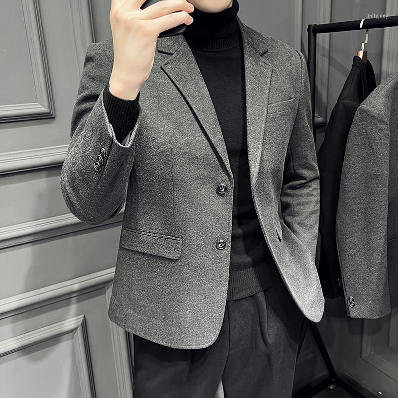 Men' Suits Winter Men' Business Jacket Stylish Slim-fitting Casual Dress Solid-color Flat-neck Long-sleeved Blazer, Black
Men' Suits Winter Men' Business Jacket Stylish Slim-fitting Casual Dress Solid-color Flat-neck Long-sleeved Blazer, Black