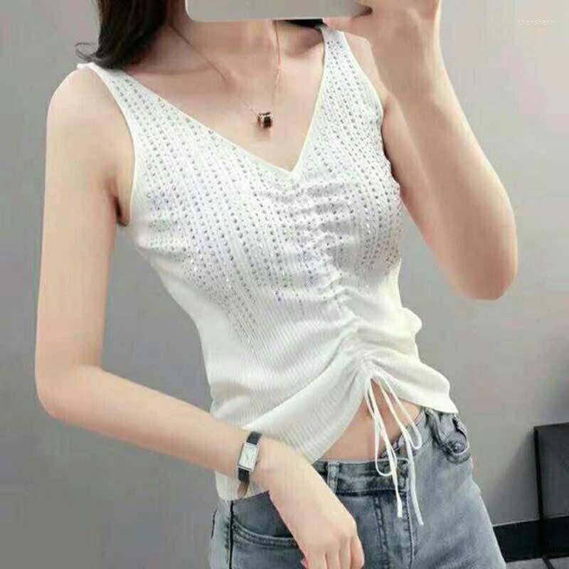 Women' Tanks 2023 Women Spring Summer Elegant Camis Vests Female Diamond Lace Up Hollow Out Sleeveless Crop Solid Tank Lady Casual H632, Black
Women' Tanks 2023 Women Spring Summer Elegant Camis Vests Female Diamond Lace Up Hollow Out Sleeveless Crop Solid Tank Lady Casual H632, Black