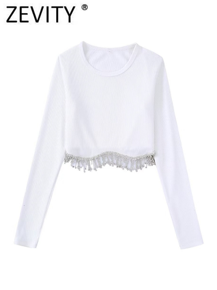 Women's Blouses Shirts Zevity Women Fashion O Neck Black White Color Knitting Short Blouse Female Hem Diamond Tassel Slim Shirt Chic Blusas Tops LS1899 230316, Bb ls1899w
Women's Blouses Shirts Zevity Women Fashion O Neck Black White Color Knitting Short Blouse Female Hem Diamond Tassel Slim Shirt Chic Blusas Tops LS1899 230316, Bb ls1899w