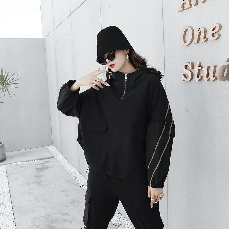Women's Hoodies & Sweatshirts Oversized Pullover Women Balck Patchwork Sweatshirt Winter 2023 Zipper Hodded Coat Drawstring Hem Boyfriend Ja, Black
Women's Hoodies & Sweatshirts Oversized Pullover Women Balck Patchwork Sweatshirt Winter 2023 Zipper Hodded Coat Drawstring Hem Boyfriend Ja, Black