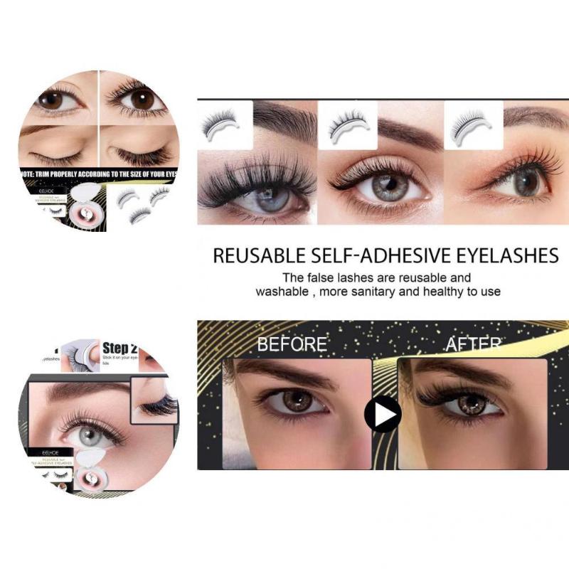 False Eyelashes Eye Beauty 1 Pair Soft 3D Artificial Fiber Cosmetic Glue-free For Makeup Studio
False Eyelashes Eye Beauty 1 Pair Soft 3D Artificial Fiber Cosmetic Glue-free For Makeup Studio