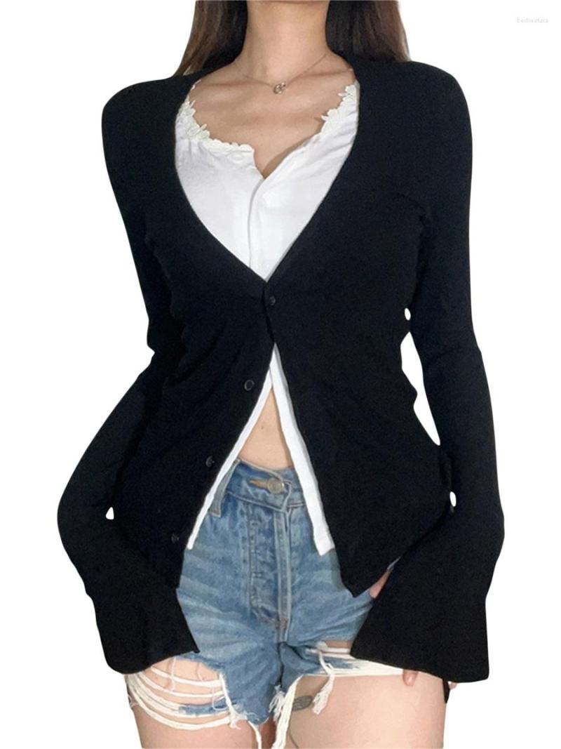 Women' T Shirts Women Sexy Two Fake Pieces T-Shirts Long Sleeve Knit Shirt Casual Contrast Color Basic Button Tops Blouse For Club, Black
Women' T Shirts Women Sexy Two Fake Pieces T-Shirts Long Sleeve Knit Shirt Casual Contrast Color Basic Button Tops Blouse For Club, Black