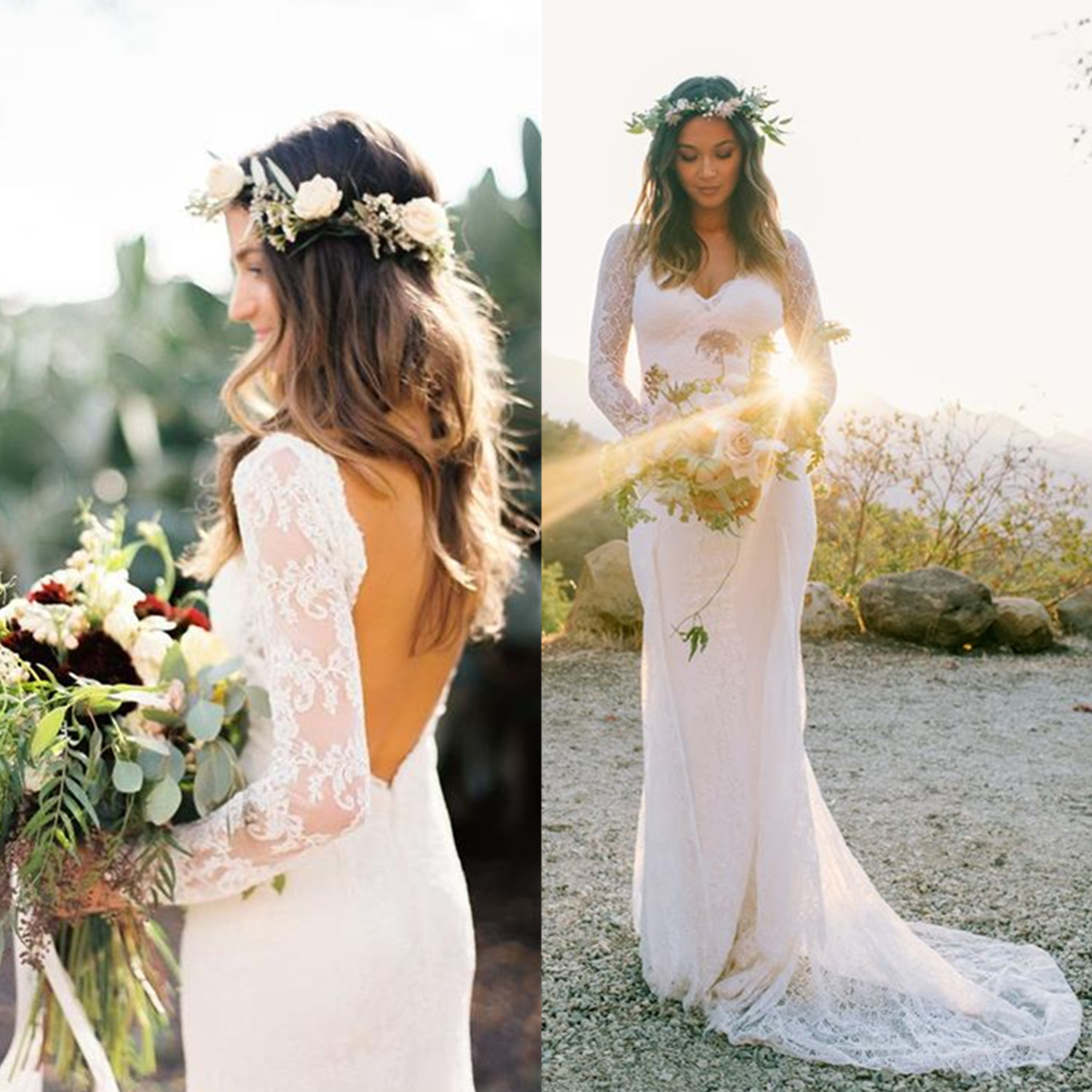2020 Modest A-Line Wedding Dresses V Neck Hollow Back Sweep Train Long Sleeves Lace Bridal Gowns Cheap Plus Size, Champagne
2020 Modest A-Line Wedding Dresses V Neck Hollow Back Sweep Train Long Sleeves Lace Bridal Gowns Cheap Plus Size, Champagne
