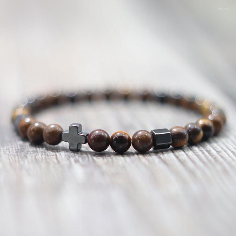 Charm Bracelets Men Women Prayer Bracelet Fashion Hematite Cross Braclet 6mm Natural Tiger Eye Stone Beaded Braslet Jesus Yoga Jewelry
Charm Bracelets Men Women Prayer Bracelet Fashion Hematite Cross Braclet 6mm Natural Tiger Eye Stone Beaded Braslet Jesus Yoga Jewelry