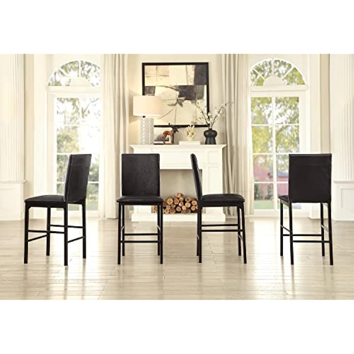 Homelegance Tempe Dining Counter Height Chair (Set of 4) Dark Brown fox fishing chair