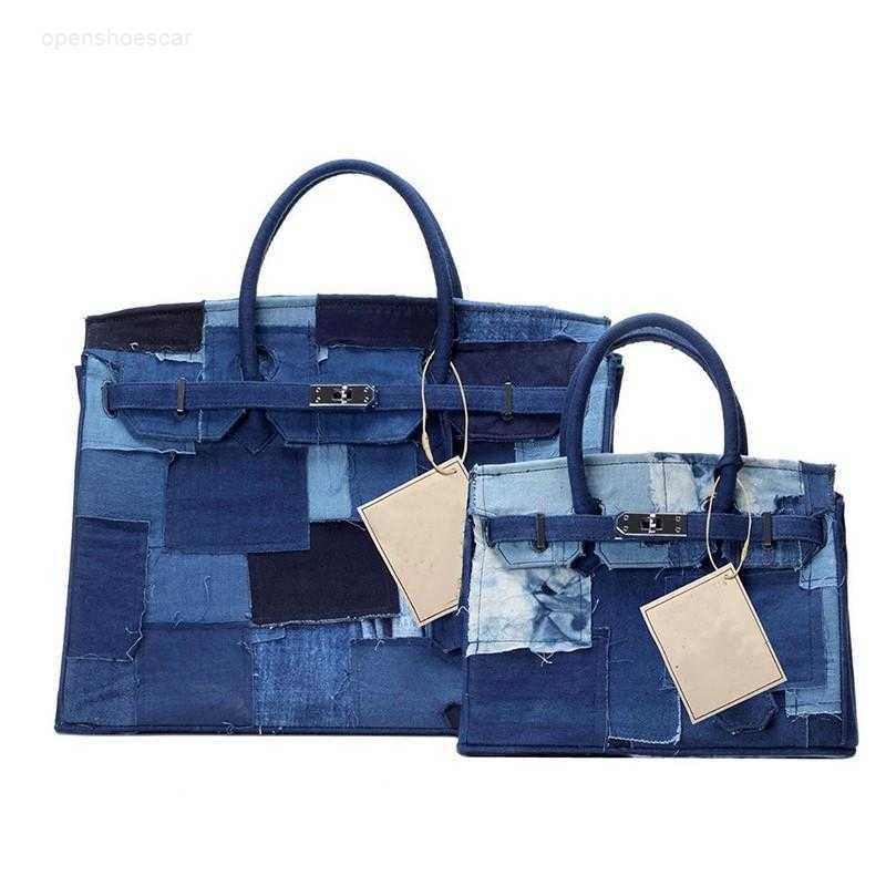 Handbag Designer Herms Birkins backpacks star denim canvas shoulder portable bag female, Blue large 40 x 30 x 21 with pearl chain
Handbag Designer Herms Birkins backpacks star denim canvas shoulder portable bag female, Blue large 40 x 30 x 21 with pearl chain