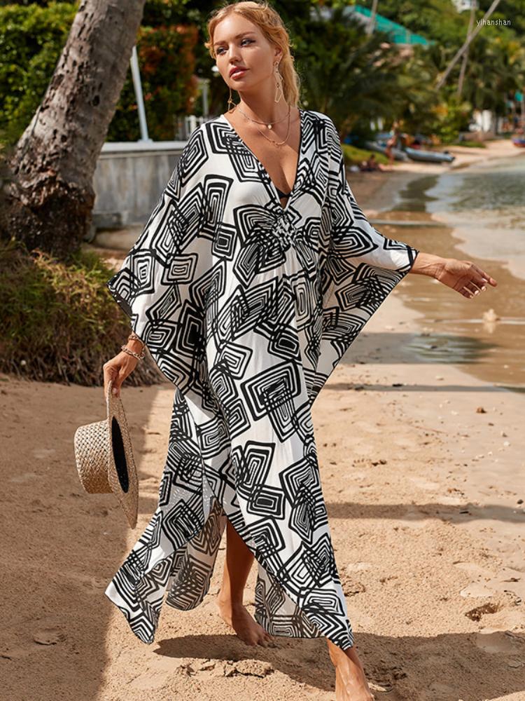 Women's Swimwear Beach Kaftans For Women Fashion V Neck Wrinkle Maxi Dresses Printed Bathing Suits Long Tunic Pareo Elegant Cover-ups Top, Blue
Women's Swimwear Beach Kaftans For Women Fashion V Neck Wrinkle Maxi Dresses Printed Bathing Suits Long Tunic Pareo Elegant Cover-ups Top, Blue